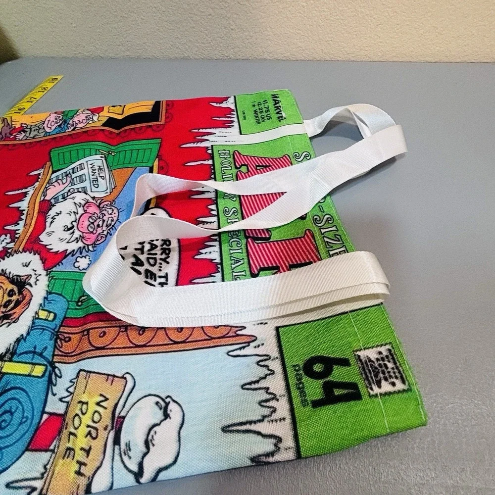 Alf 80's Holiday Theme Reusable Tote Bag Shopping Grocery Travel Double Handle